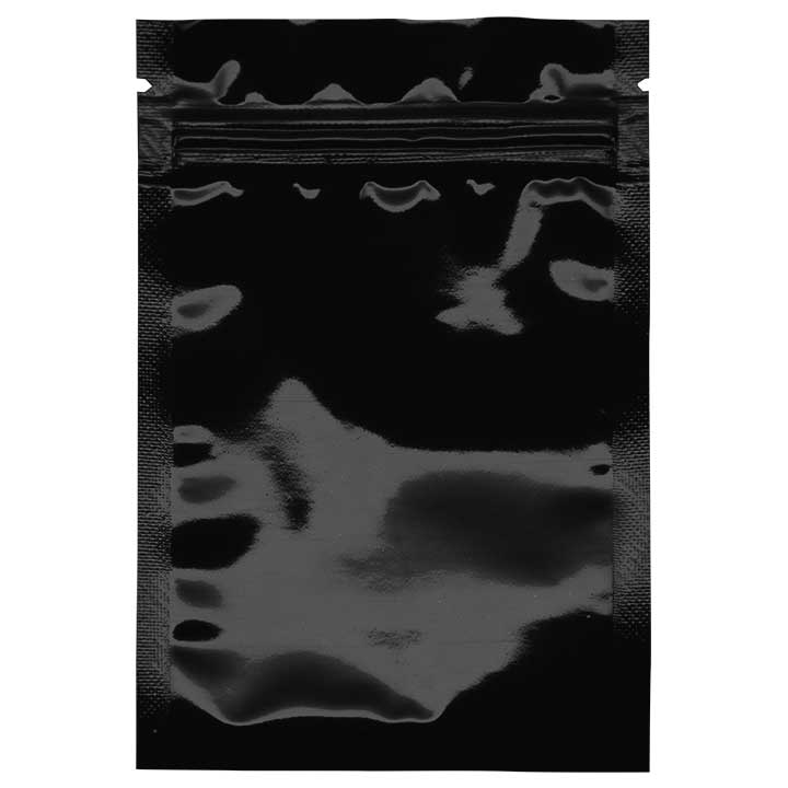 1 Gram Mylar Bags - Black / Gold