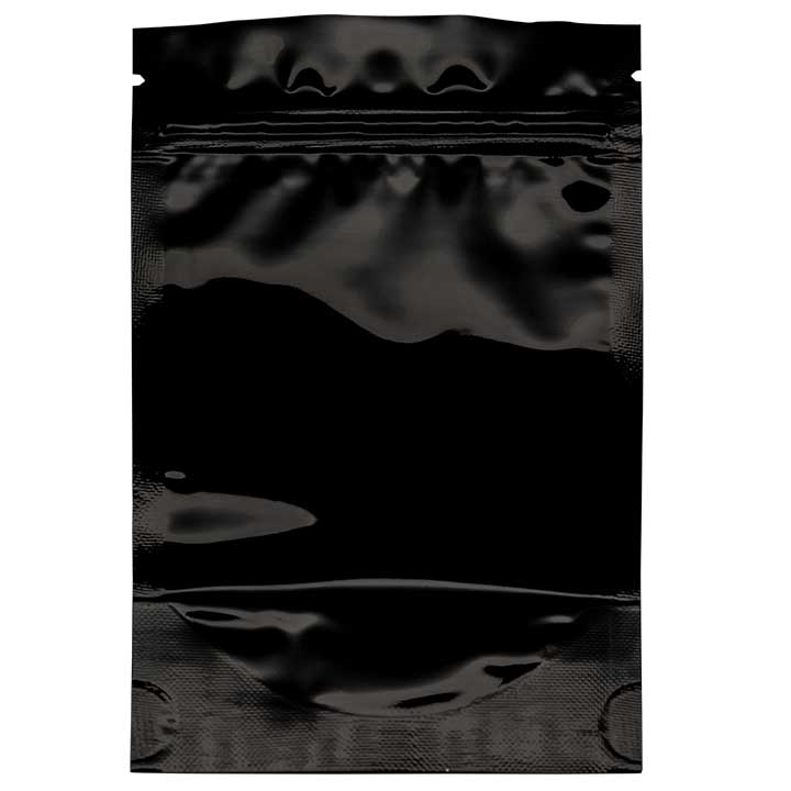 1/8oz - Black/Black - Stand Up Zip Bag