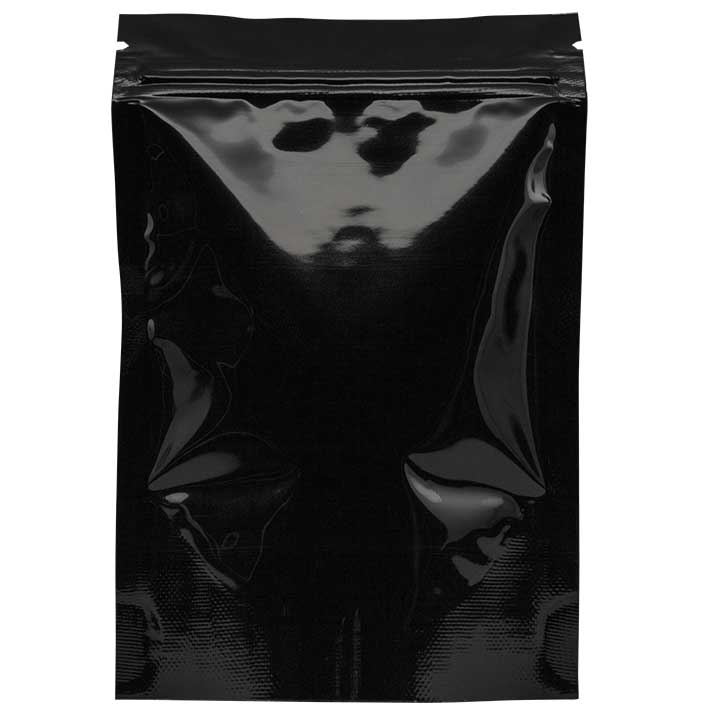 1/8oz - Black/Black - Stand Up Zip Bag