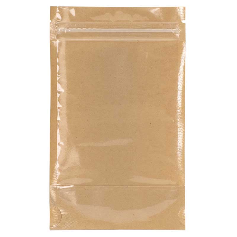 1/4oz - 7 Grams Mylar Bags - Kraft / Clear