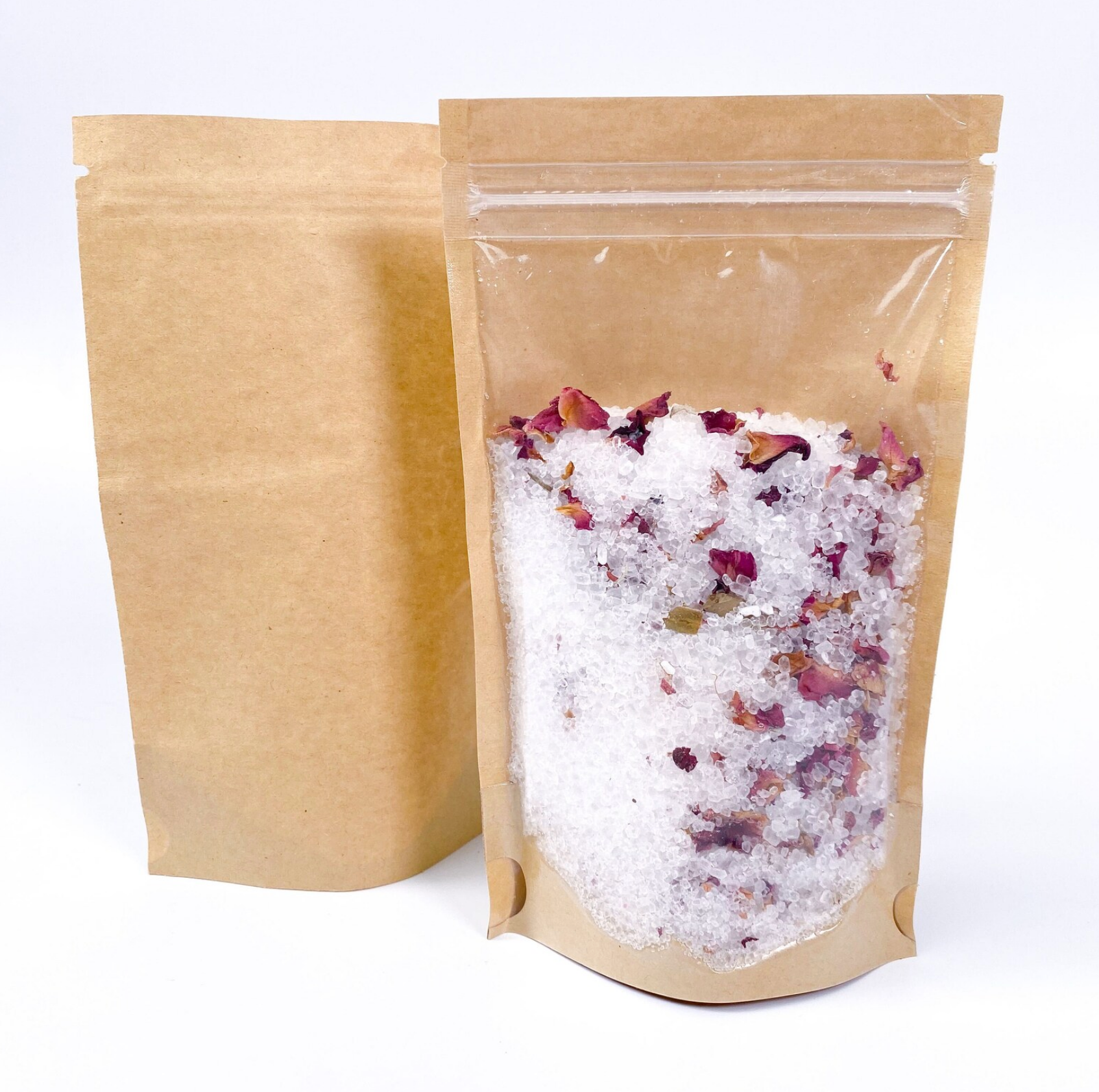 1/4oz - 7 Grams Mylar Bags - Kraft / Clear