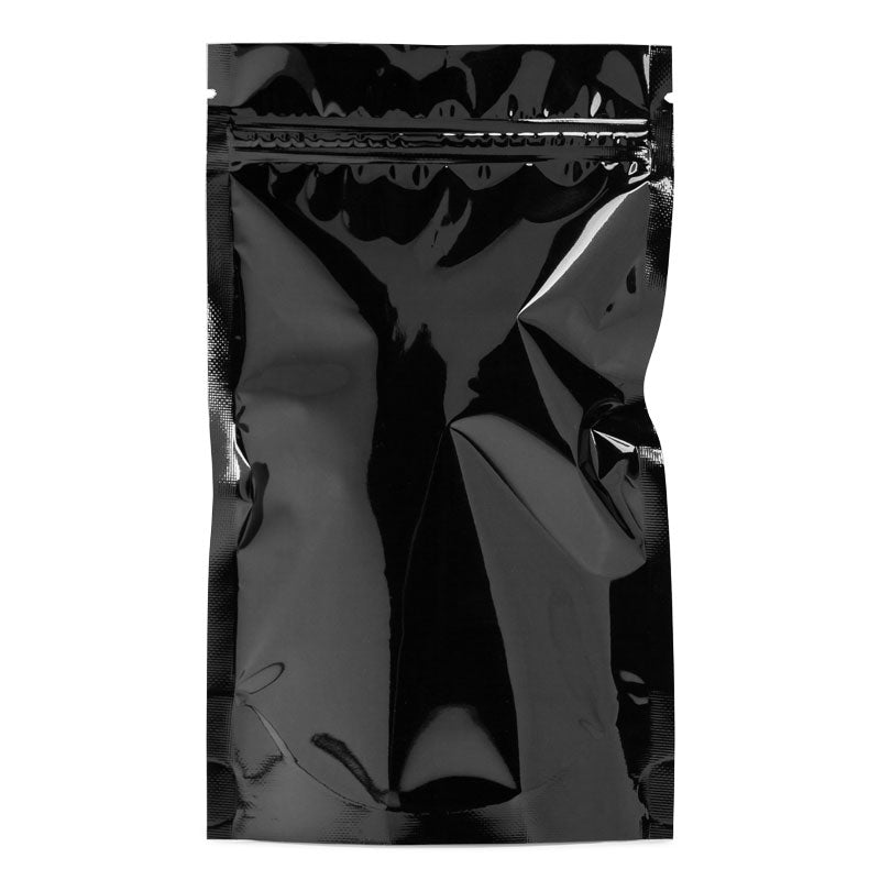 1/4oz - 7 Grams Mylar Bags - Black / Clear