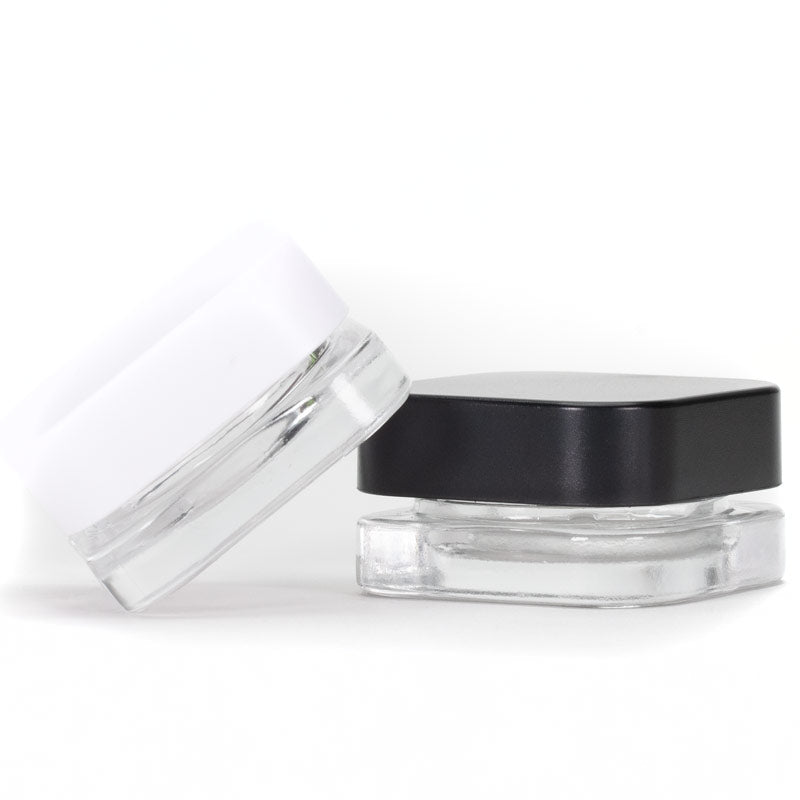 9ml Square Glass Concentrate Jar - Child Resistant Lid - 420ct
