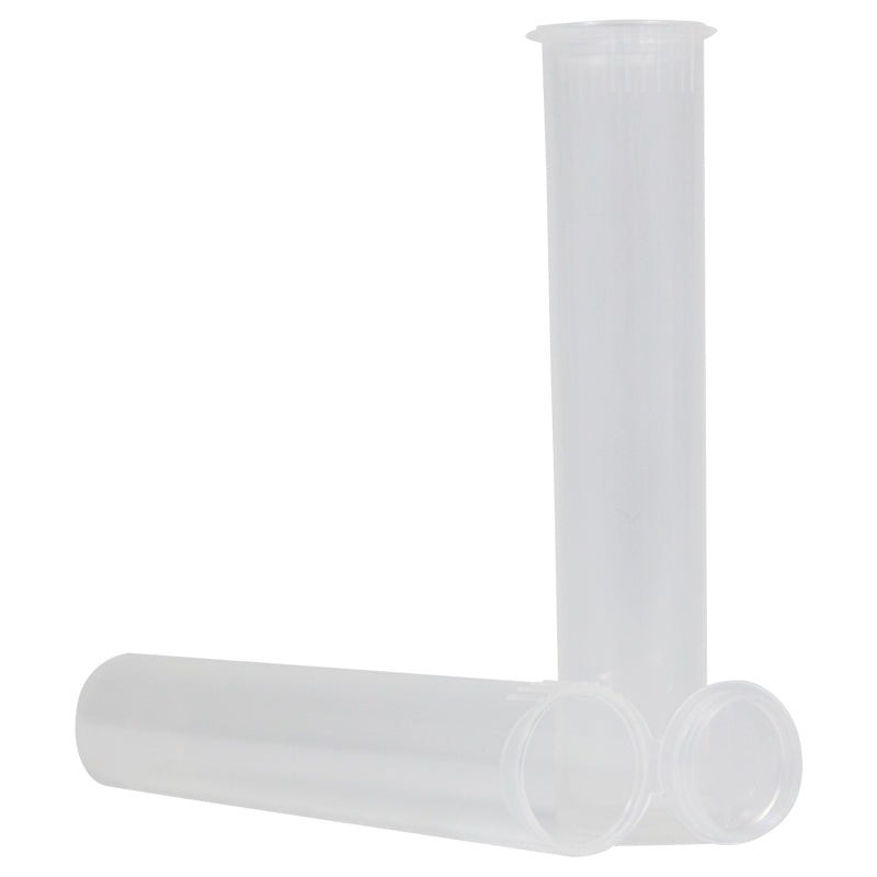 Child Resistant 98mm Clear Cylinder Tube - 1 WEEK LEAD