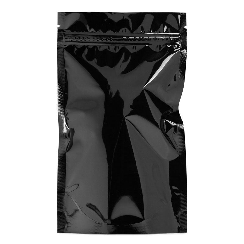 1/4oz - 7 Grams  Mylar Bags - Black / Clear